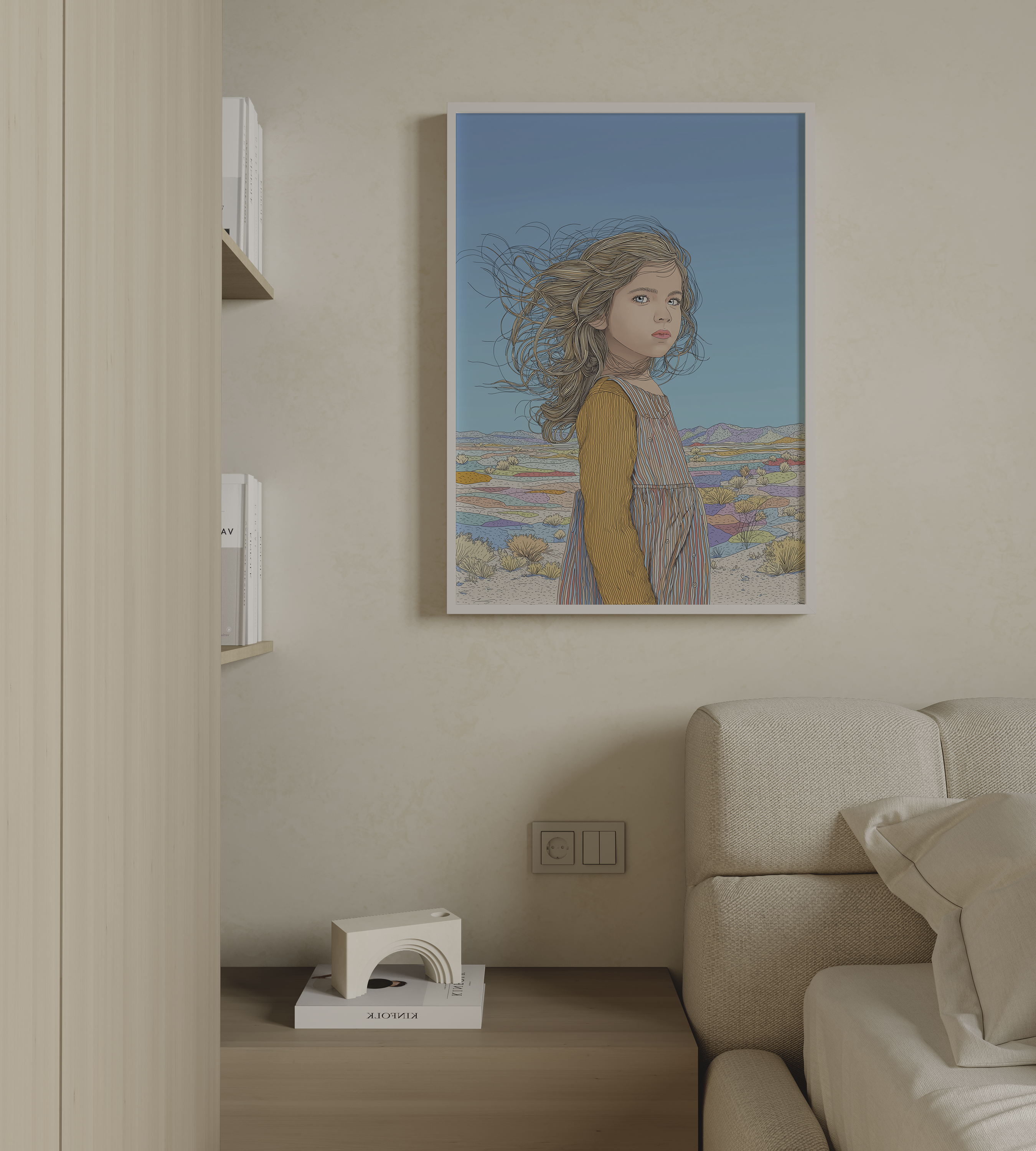 Alira היא יצירת אמנות רגישה ומלאת תנועה בגוונים טבעיים ושקטים. מכניסה לחלל תחושת חופש, אור ונוכחות אלגנטית. מושלמת לעיצוב בית מודרני ומינימליסטי.