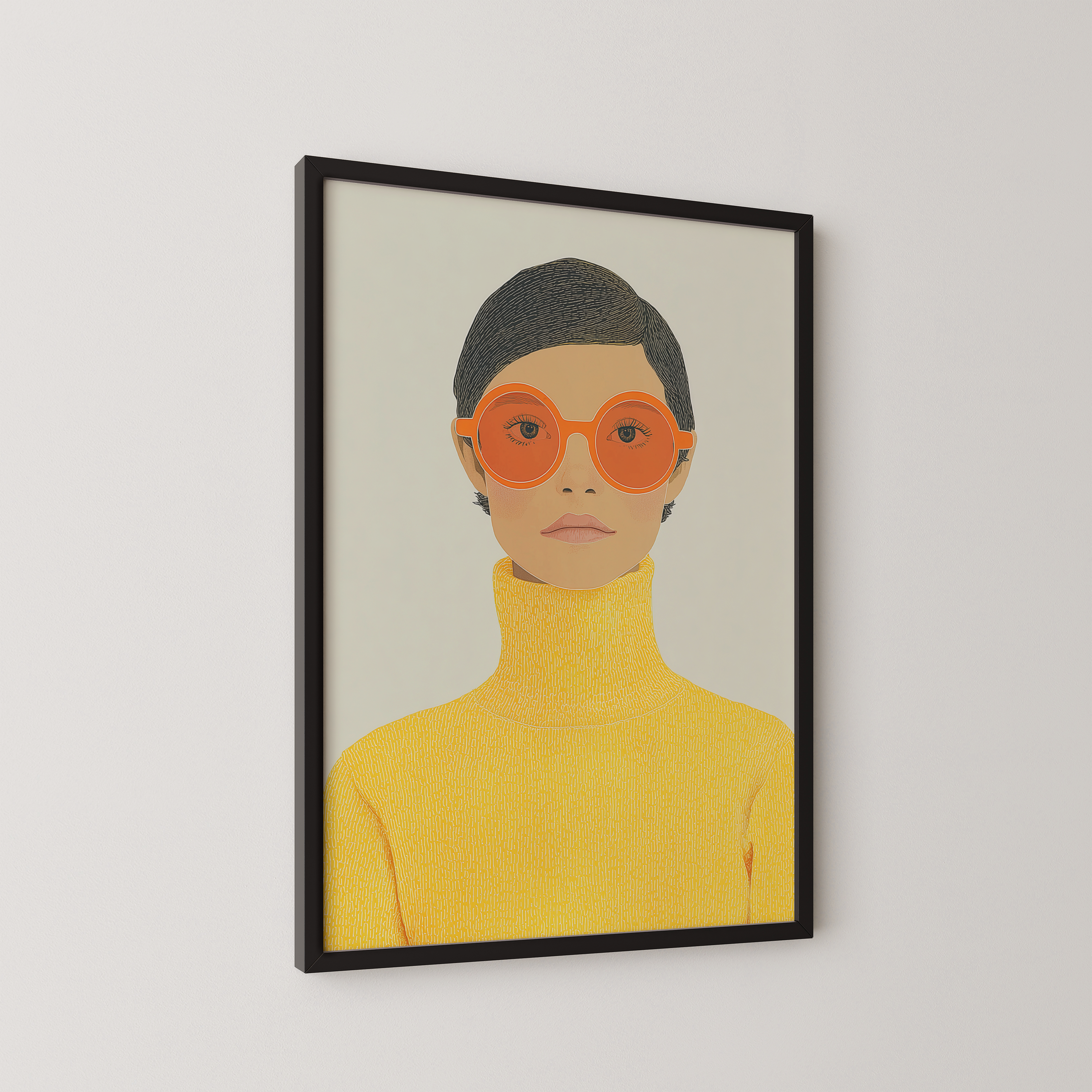 Nolvia – יצירה אמנותית מודרנית של דמות נשית בקווים נקיים ובגוונים חמים.