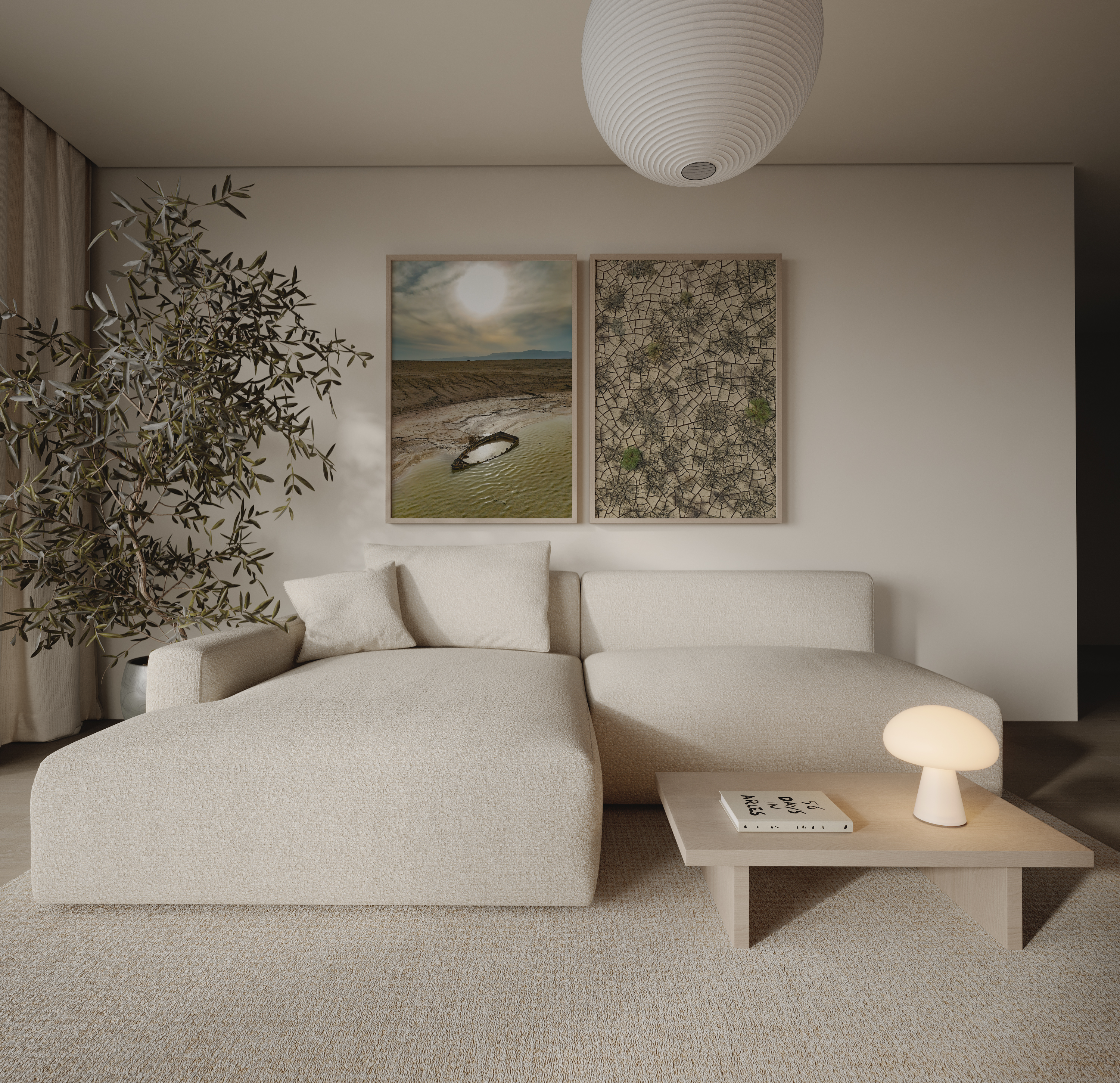 סט צילומים ממוסגרים קצה המים מאת חן כליפה לוי – מפגש בין מים למדבר, אמנות קיר ישראלית מינימליסטית