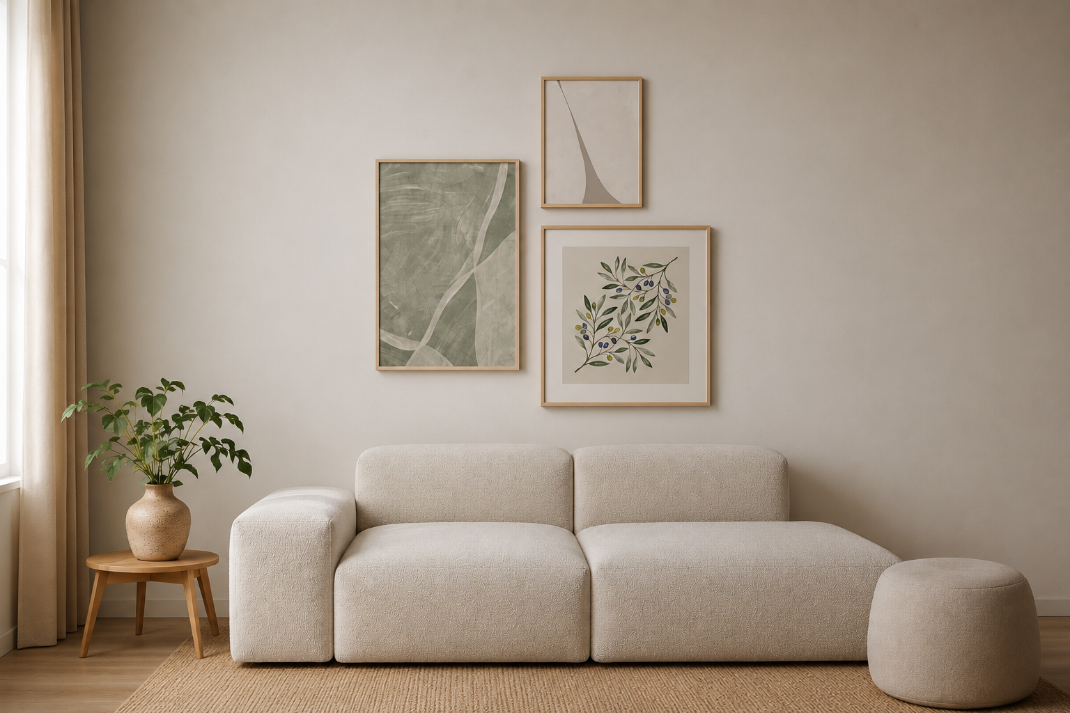 Set of pictures for the living room, model Gabi