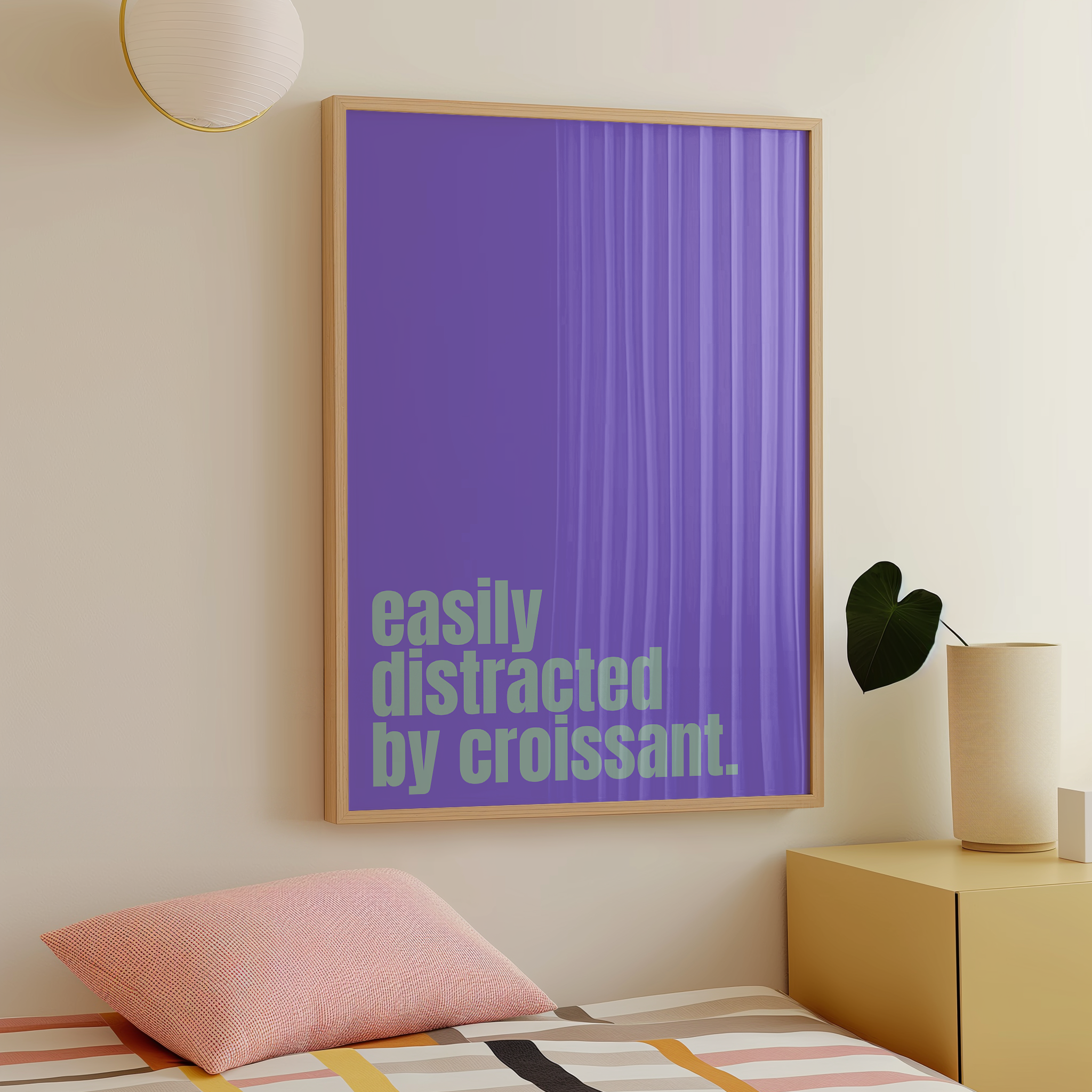 easily distracted by croissant - purple