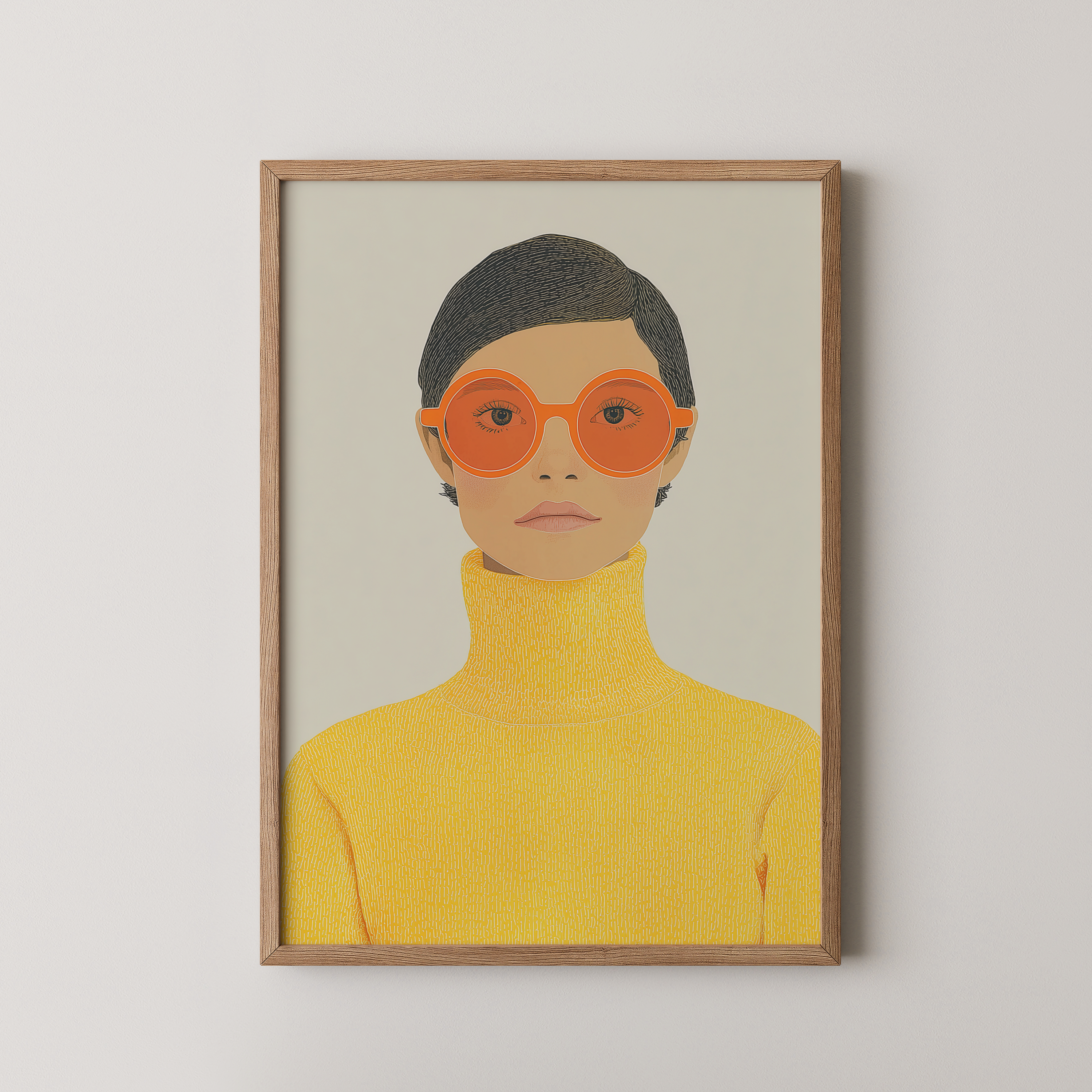 Nolvia – יצירה אמנותית מודרנית של דמות נשית בקווים נקיים ובגוונים חמים.