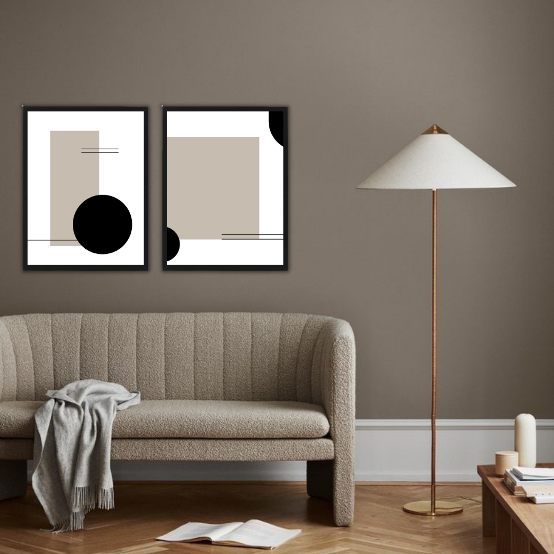 סט תמונות קיר לסלון בסגנון נורדי דגם NERI
