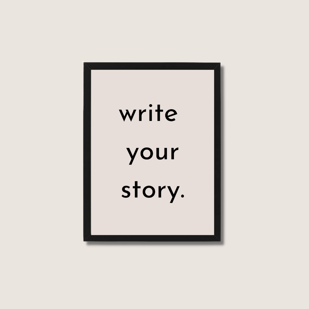 WRITE YOUR STORY תמונת קיר לסלון דגם