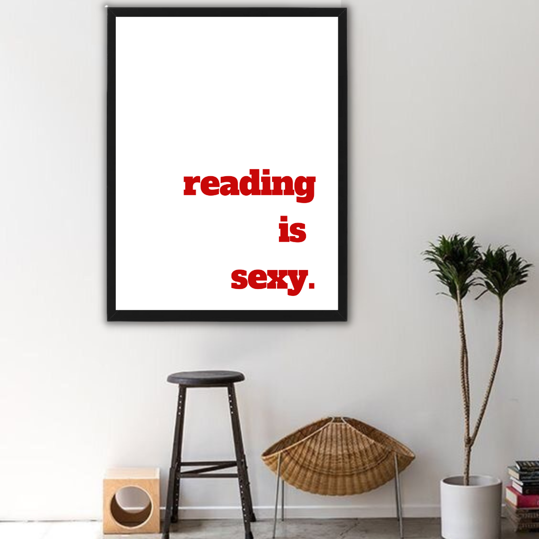 תמונה לסלון דגם Reading is sexy red