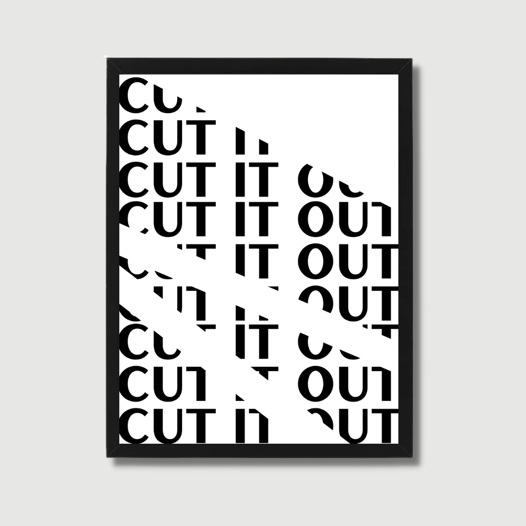CUT IT OUT תמונת קיר לסלון דגם