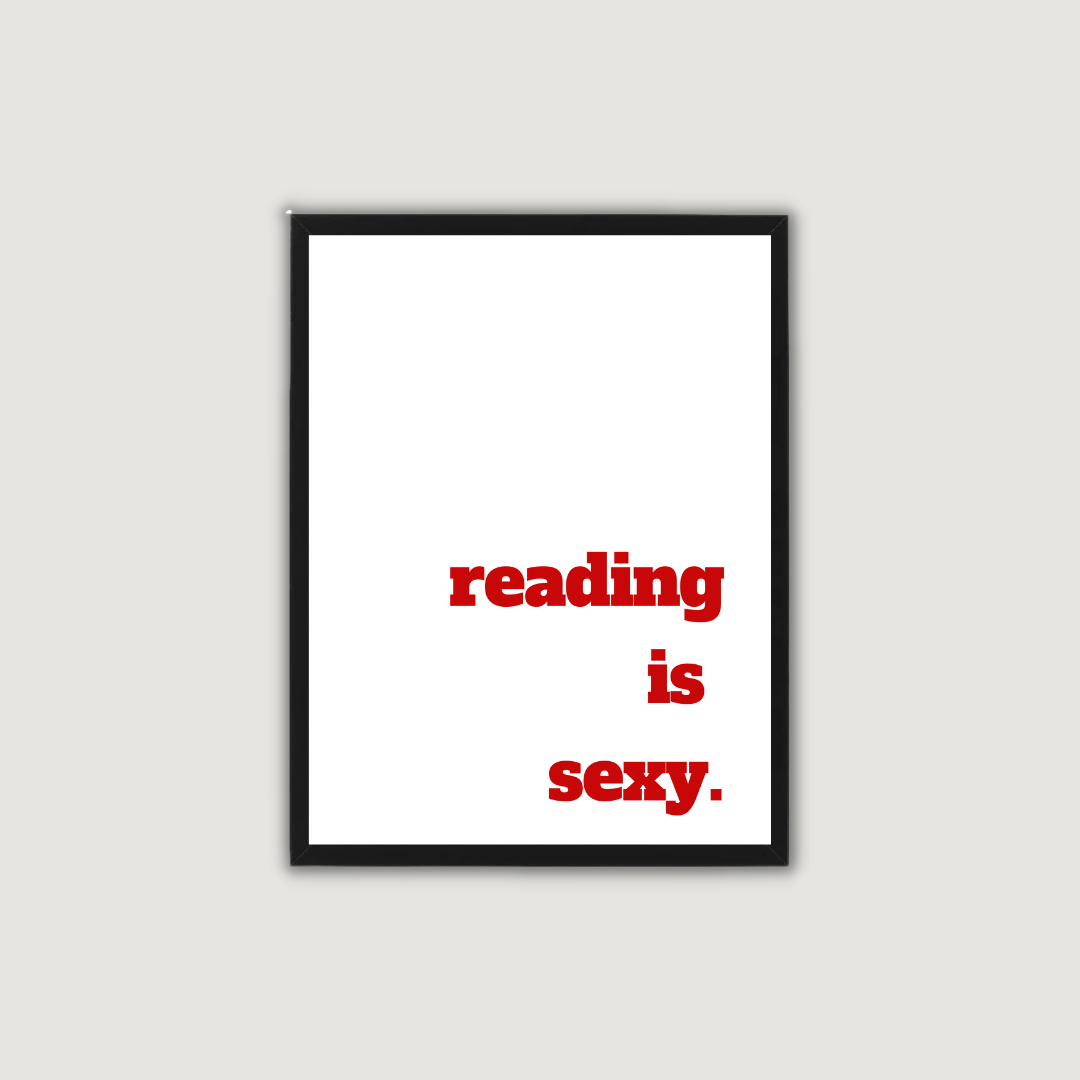 תמונה לסלון דגם Reading is sexy red